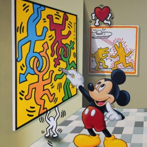 Mickey Pintando un Haring