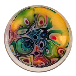 Petri dish green-blue